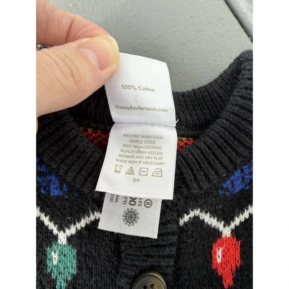 Hanna Andersson 18–24M Holiday Fair Isle‎ Reindeer Knit One-Piece Romper Nordic